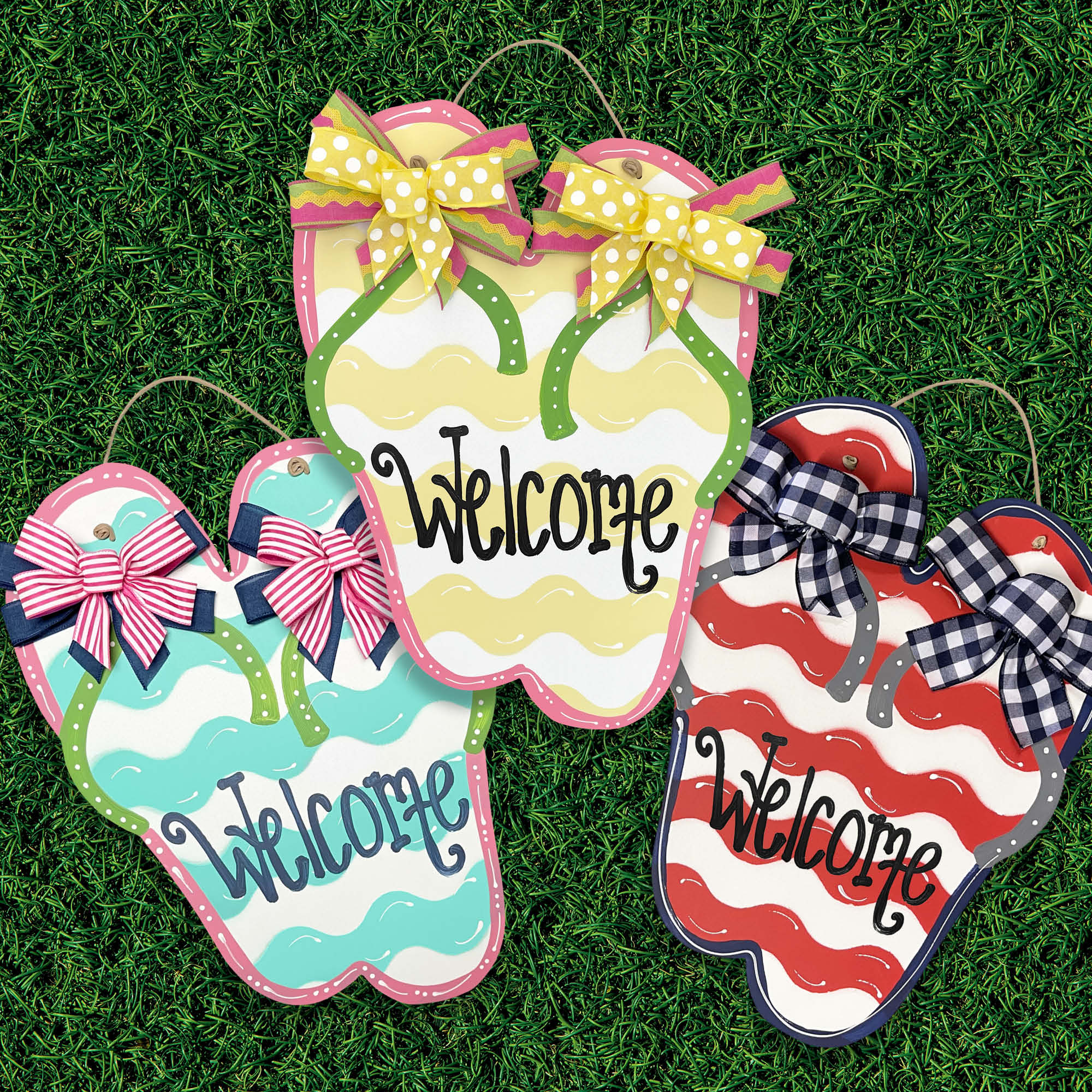 Flip flop top door decoration